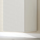 Mobile Bagno Sospeso a Colonna 30x31.5x160 cm con Ripiani Regolabili e Chiusura Soft Close in MDF Bianco      