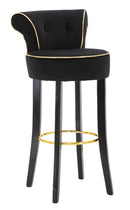 Sgabello Bar Luxy Nero 46x48x96 cm in Legno e Plastica