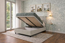 Letto 1 Piazza e Mezza Contenitore Imbottito Similpelle Tortora Boxmax Testata Flat Varie Misure