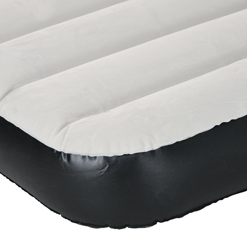 Materasso Gonfiabile Matrimoniale con Cuscino Integrato 152x203x30cm Pompa e Borsa Grigio