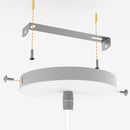 Lampadario Lampada Sospensione Piramide 25cm Design Moderno Paralume Bianco