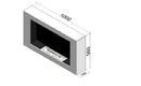 Camino a Bioetanolo da Parete 100x56 cm Murall 1000 Bianco con Vetro