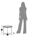 Tavolo da Caffé World Ø50x37 cm MDF e in Ferro Multicolor