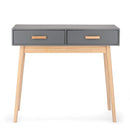 Consolle 2 Cassetti 90x40x79 cm Ordinary in Legno Grigio