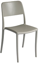 Sedia Impilabile da Giardino 44x53x83 cm in Polipropilene Tortora