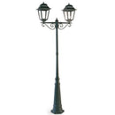 Lampada Palo Alto Due Luci per Giardino Colore Nero per Esterno Linea Maxi Quadrata Livos