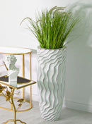 Vaso Alto 35x90x35 cm in Poliresina Bianco