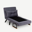 Poltrona letto pieghevole 60x78x78 cm Sando grigio