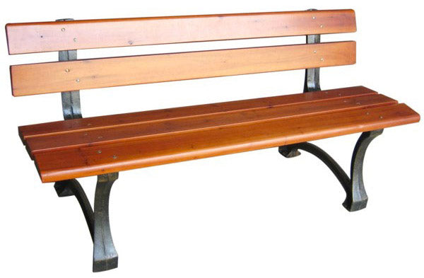 Gartenbank 2 Sitze aus Gusseisen und dunklem Teakholz prezzo