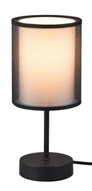 Lampada da Tavolo da Interno Attacco E14 in Metallo Nero Opaco