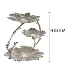 Alzata con Foglie a 3 Piani H 38 cm