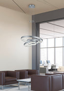 Lampada a Sospensione da Interno a LED in Metallo Alluminio Spazzolato