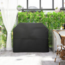 Copertura per Barbecue Rettangolare 147x61x122 cm Impermeabile e Antivento in Tessuto Oxford 600D UPF30+ Nero