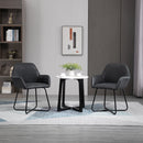 Set 2 Sedie Imbottite 60x56,5x85 cm in Similpelle Marrone