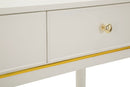 Console Camille Bianca 101x37x78 cm in Pino e MDF e Ferro      