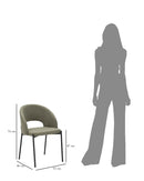 Set 2 Sedie Helsinki 51x80x53 cm in Tessuto Verde/Nero