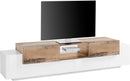Mobile TV 4 Ante 220x40-45x51 cm New Coro Bianco Lucido e Ardesia