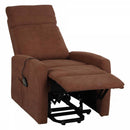 Poltrona Alzapersona Elettrica 1 Motore in Tessuto Marrone