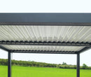 Pergola da Giardino 3x3m in Alluminio Telo Retrattile Manuale Nero