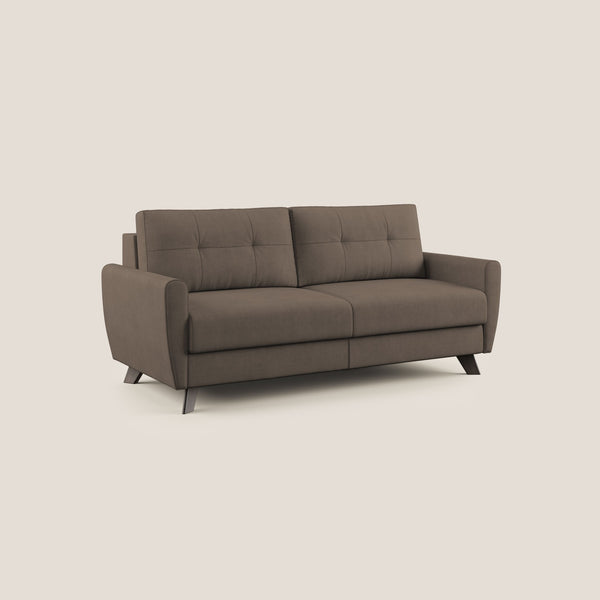 Divano Letto 3 Posti 188x97x96 cm in Tessuto Marrone acquista