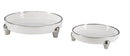 Svuota Tasche Pin Picc. 17,5x17x4,5 cm in Ceramica Bianco e Argento