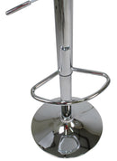 Sgabello con Alzata a Gas e Seduta Girevole in Polipropilene e Similpelle Vandi Bianco e Giallo