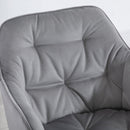 Set 2 Sedie Imbottite 59,5x55,5x83,5 cm in Velluto Grigie