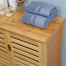 Mobile Bagno 2 Ante 2 Ripiani 68x32x86 cm in Bambù color Legno