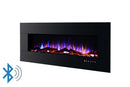 Camino Elettrico da Pavimento 52x127x11,5 cm Effetto Fiamma 1500W Advance Nero