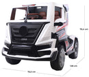 Camion Elettrico Truck con Rimorchio per Bambini 12V RC Bianco