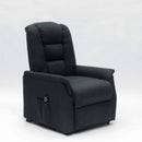 Poltrona Alzapersona Elettrica 1 Motore 80x86x107 cm in Tessuto Nero