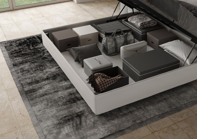 Letto Matrimoniale Imbottito in Similpelle Appia Large Bianco Varie Misure