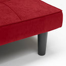 Divano Letto 179x91x76 cm in Tessuto Rosso