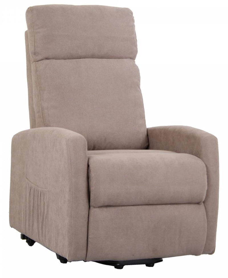 Poltrona Alzapersona Elettrica 1 Motore in Tessuto Tortora