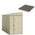 Boden für Gartenbox 122 x 240 x 188 cm aus grauem Kunststoff