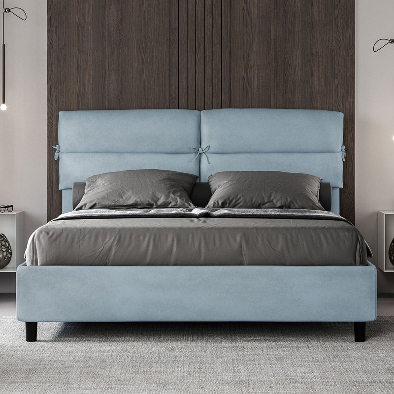 Letto Matrimoniale Nandy Azzurro Varie Misure