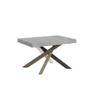 Tavolo Allungabile 120/380x90 cm Volantis Cemento Gambe Multicolore 4/C      