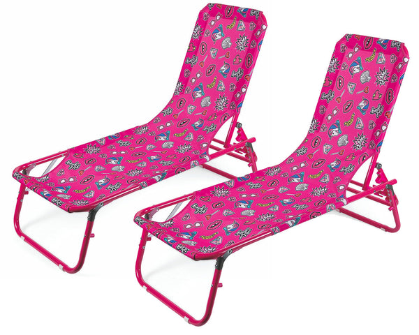 Set mit 2 Garten-Sonnenliegen für Kinder aus Soriani Oxford Glamour Steel acquista