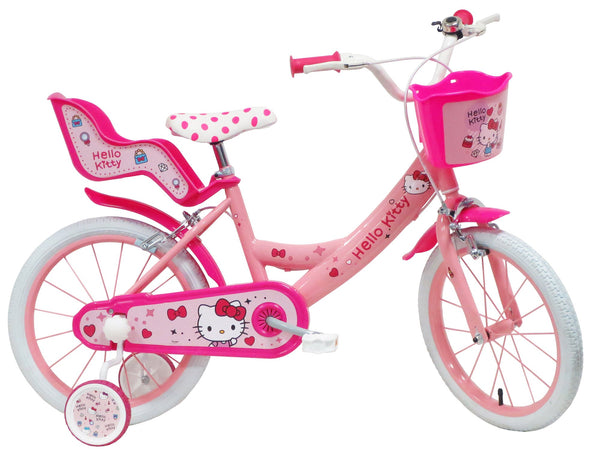sconto Mädchenfahrrad 16" 2 Bremsen Hello Kitty Rosa