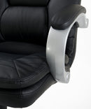 Sedia Poltrona Presidenziale da Ufficio in Similpelle Bozzini King Nero