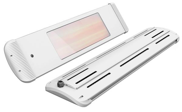 prezzo Elektrische Infrarotheizung 105x25x7,5 cm Wand 1800W Dimmbar Moel Aaren Weiß
