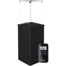 Stufa a Gas da Esterno 154,7x46,7x46,7cm Flig Gastonia Nero Satinato con Telecomando