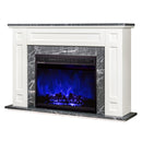 Camino Elettrico da Pavimento 78x115x27 cm Effetto Fiamma 1500W Frida & Lorance Ivory/dark gray