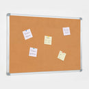 Lavagna con Fondo in Sughero 120x90 cm in Alluminio Silver