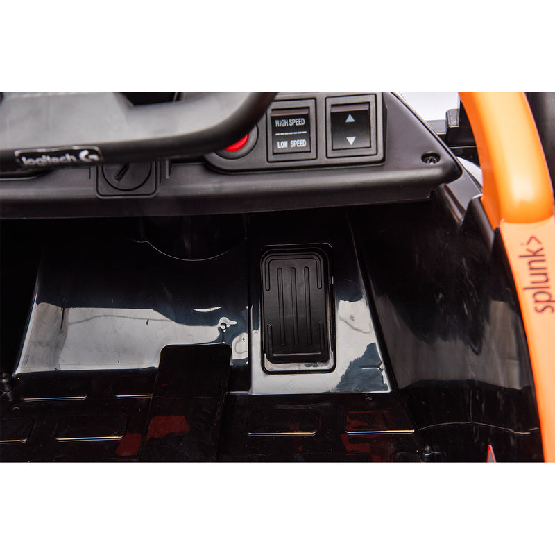 Macchina Elettrica per Bambini 12V Licenza McLaren F1 Team Nera e Arancione