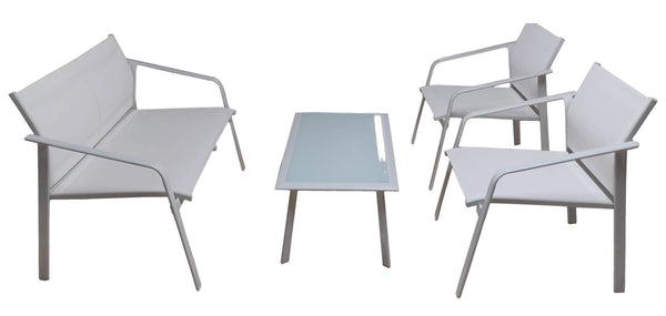 acquista Iron Garden Lounge Set Sofa 2 Sessel und Tisch Vorghini Ghent White