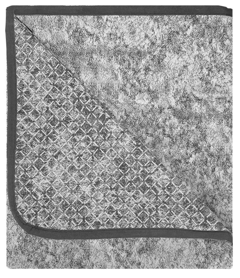 Copridivano con Copri Braccioli in Poliestere e Cotone Grigio Scuro Varie Misure