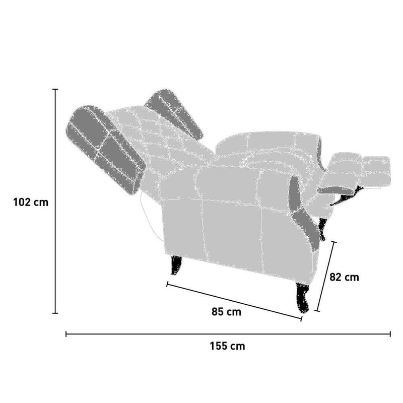 Poltrona Relax Reclinabile in Tessuto Ocra