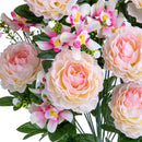 Set 2 Bouquet Artificiale Ranuncoli/Orchidea Artificiali X 18 50 cm 