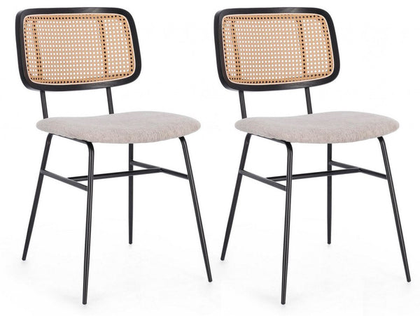 Set 2 Sedie 45x59x80,5 cm Sienna in Tessuto acquista